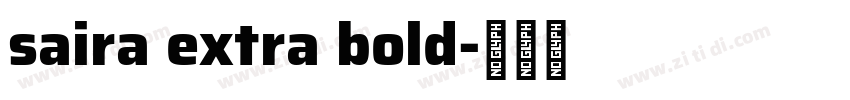 saira extra bold字体转换